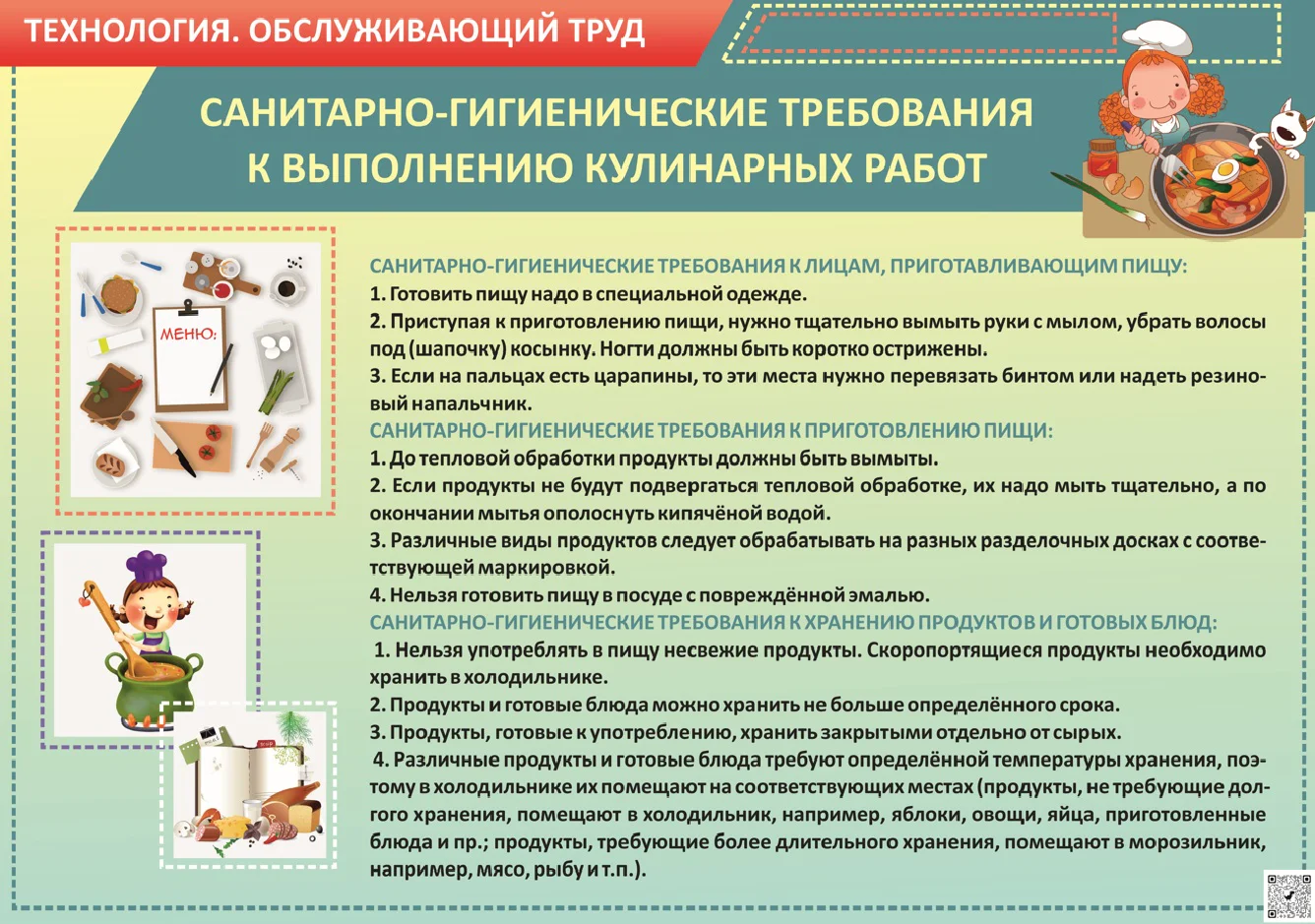 Комплект таблиц Технология. Кулинария (34 шт.)