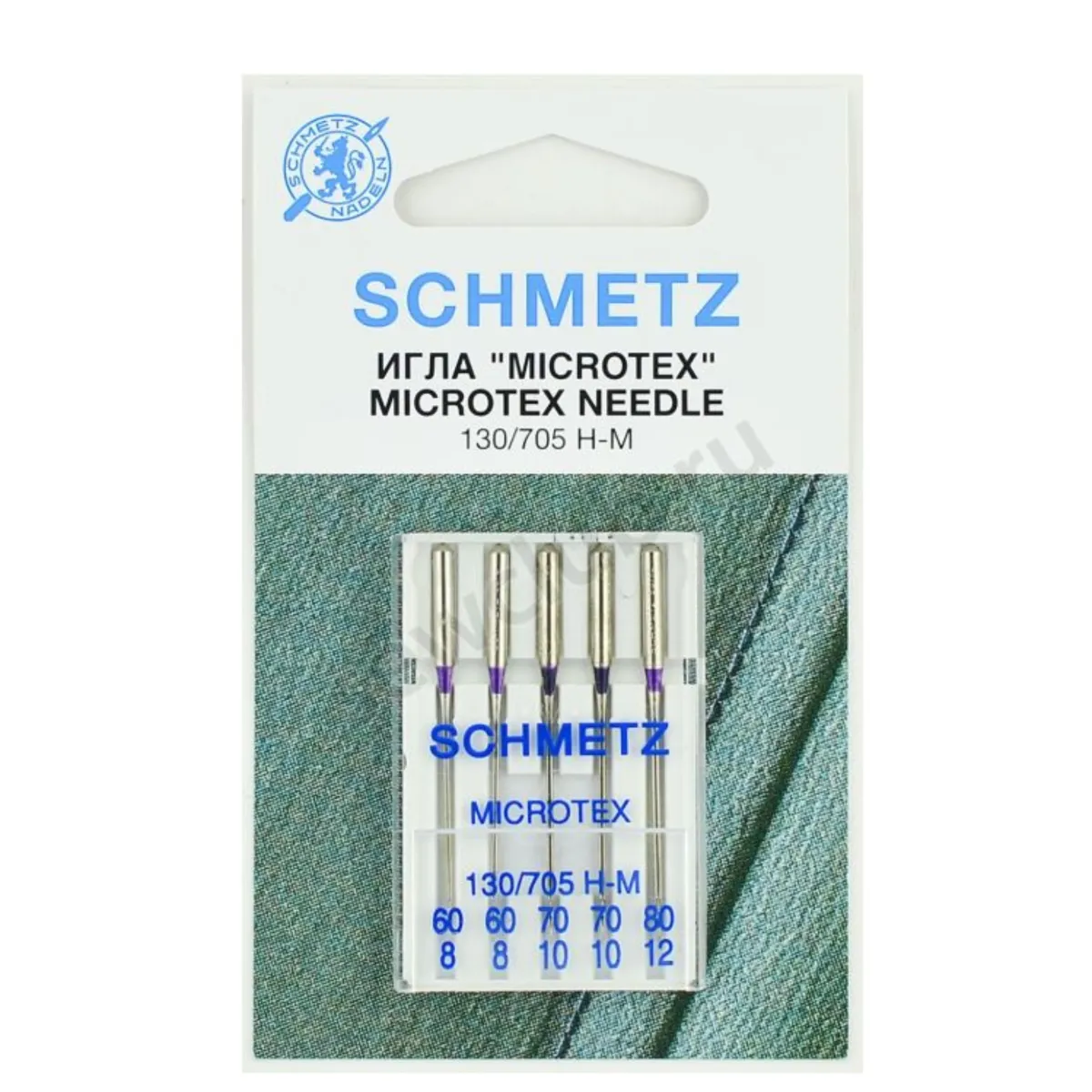 Набор игл микротекс (особо острые) № 60(2), 70(2), 80, 5 шт.