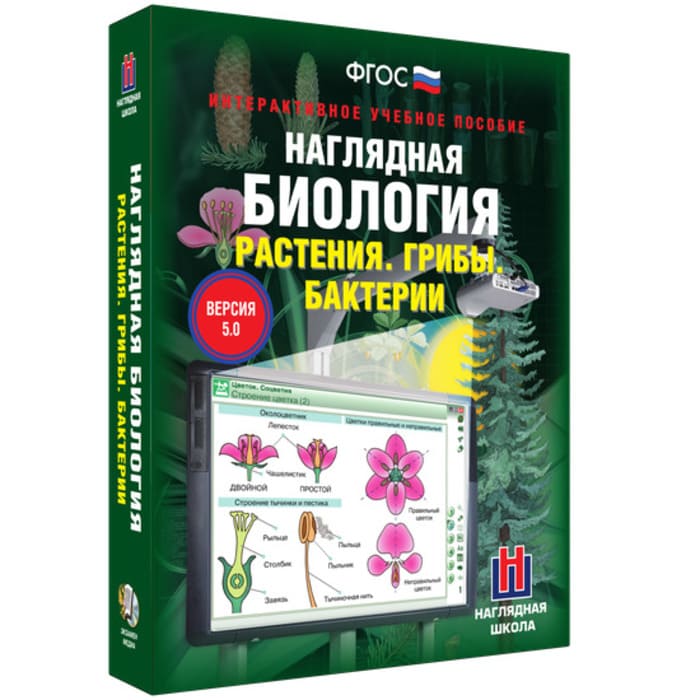 Растения. Грибы. Бактерии. Интерактивное учебное пособие (v.5.0) (BOX. Наглядная Биология. 6 кл.) Растения. Грибы. Бактерии. Интерактивное учебное пособие (v.5.0) (BOX. Наглядная Биология. 6 кл.)