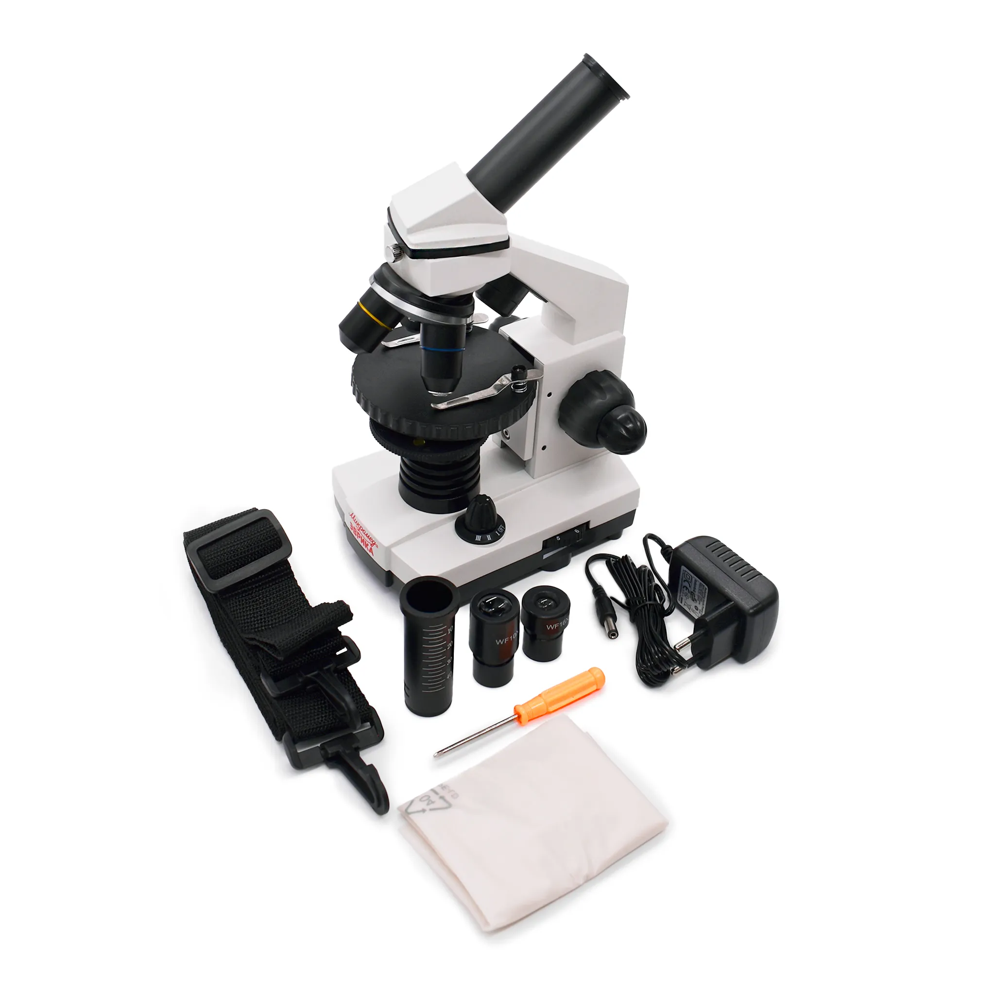 Микроскоп школьный Эврика 40х-1280х в текстильном кейсе