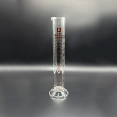 Цилиндр мерный стеклянный 1-500-2, стекл. осн.