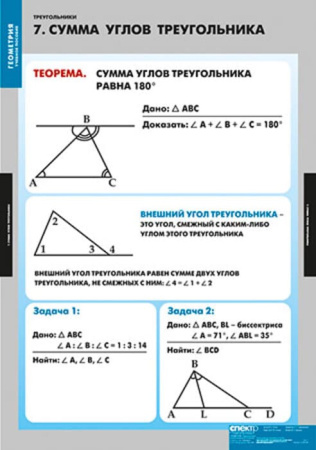 Треугольники (Комплект таблиц 14 шт. Математика) 2-030-340