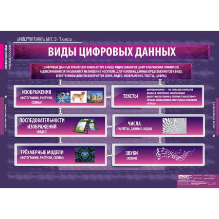 Информатика и ИКТ (Комплект таблиц 17 шт. Информатика 5-7 кл.) 5-8853-017