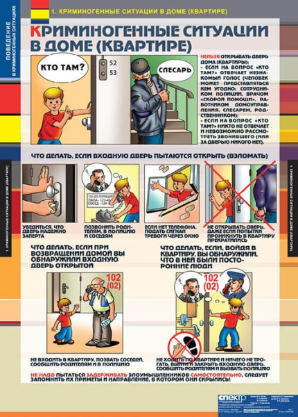 Поведение в криминогенных ситуациях (Комплект таблиц 9 шт. ОБЖ) 5-8526-009 Поведение в криминогенных ситуациях (Комплект таблиц 9 шт. ОБЖ) 5-8526-009