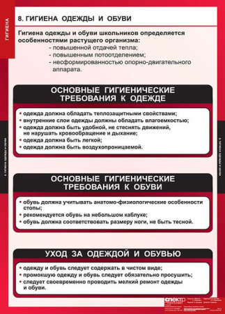 Гигиена (Комплект таблиц 8 шт. ОБЖ) 5-8650-008
