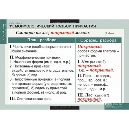 Морфология (Комплект таблиц 15 шт. Русский язык) 5-8681-015 Морфология (Комплект таблиц 15 шт. Русский язык) 5-8681-015