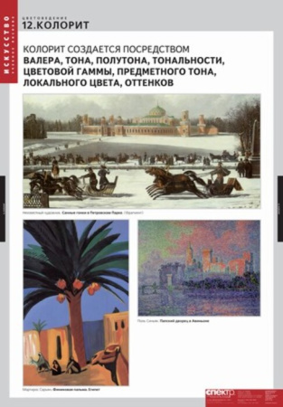 Цветоведение (Комплект таблиц 18 шт. ИЗО и Черчение) 2-100-581