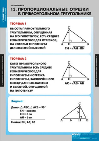 Треугольники (Комплект таблиц 14 шт. Математика) 2-030-340