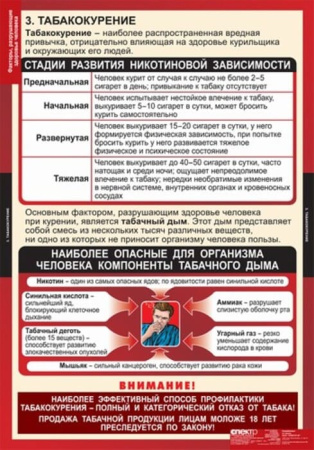 Факторы разрушающие здоровье человека (Комплект таблиц 8 шт. ОБЖ) 5-8543-010