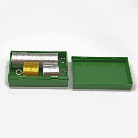 Набор тел равной массы (латунь, железо, алюминий) цилиндры