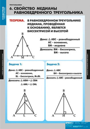 Треугольники (Комплект таблиц 14 шт. Математика) 2-030-340