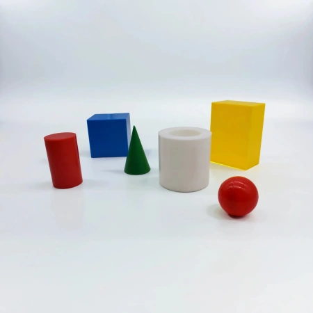 Набор геометрических тел демонстрационный (6 шт., пластик)