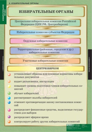 Избирательное право (Комплект таблиц 10 шт. История) 5-8695-010